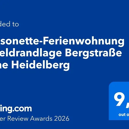 Maisonette-ferienwohnung In Feldrandlage Bergstrasse Naehe Heidelberg Hirschberg an der Bergstrasse